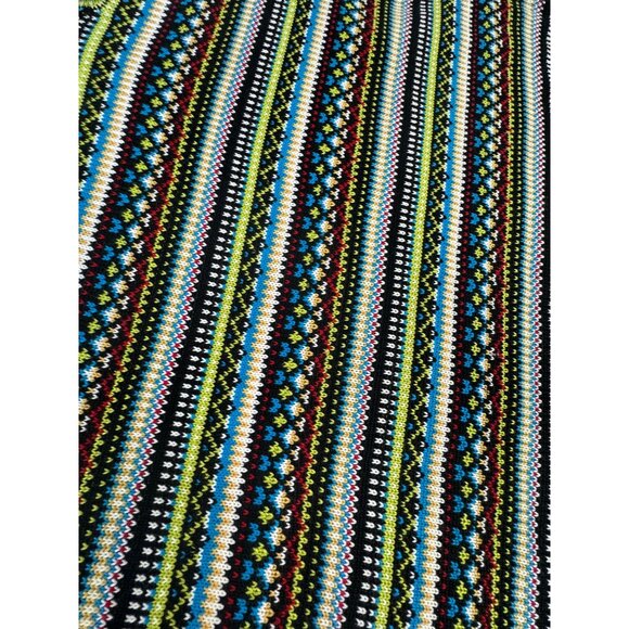 Skedouche The Kosby Mens L Colorful Preppy 90s V-Neck Striped Sweater Wool Blend - Picture 4 of 11